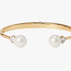 Kate Spade Pearls of Wisdom Open Hinged Bangle Bracelet